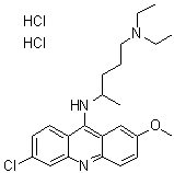 structure of CAS# 69-05-6, Quinacrine dihydrochloride