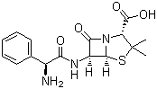structure of CAS# 69-53-4, 氨苄西林
