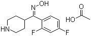 structure of CAS# 691007-06-4, (1Z)-(2,4-二氟苯基)-4-哌啶基甲酮肟醋酸盐