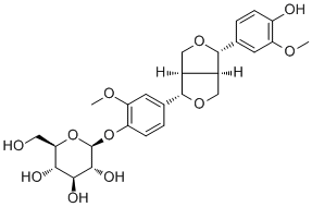 structure of CAS# 69251-96-3, Pinoresinol 4-O-beta-D-glucopyranoside
