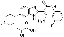 structure of CAS# 692737-80-7, 多韦替尼乳酸盐