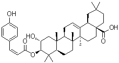 CAS 登录号：69297-40-1, 3beta-O-(顺式-对香豆酰基)山楂酸