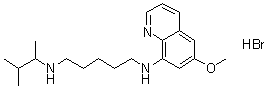 CAS # 6935-39-3, N-(1,2-Dimethylpropyl)-N'-(6-methoxy-8-quinolinyl)-1,5-pentanediamine monohydrobromide