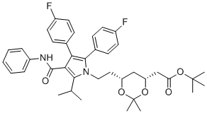 structure of CAS# 693793-87-2, Difluoro Atorvastatin Acetonide tert-Butyl Ester