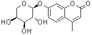 structure of CAS# 69414-26-2, 7-(alpha-L-吡喃阿拉伯糖基氧基)-4-甲基-2H-1-苯并吡喃-2-酮