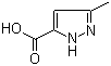 structure of CAS# 696-22-0, 3-Methylpyrazole-5-carboxylic acid