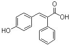 structure of CAS# 6962-09-0, 3-(4-羟基苯基)-2-苯基-2-丙烯酸