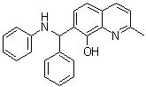structure of CAS# 6964-62-1, 7-(alpha-Anilinobenzyl)-2-methyl-8-quinolinol