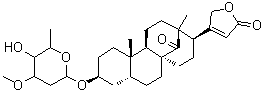 CAS # 69686-84-6, Oleaside A, NSC 345646, Oleagenin 3-O-beta-D-diginoside, Oleaside, (3beta,5beta)-3-[(2,6-Dideoxy-3-O-methyl-beta-D-lyxo-hexopyranosyl)oxy]-14-oxo-8,15-cyclo-14,15-secocard-20(22)-enolide