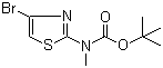 structure of CAS# 697299-87-9, tert-Butyl (4-bromothiazol-2-yl)methylcarbamate