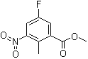 structure of CAS# 697739-03-0, 5-Fluoro-2-methyl-3-nitrobenzoic acid methyl ester
