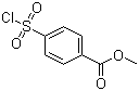 CAS # 69812-51-7, 4-Chlorosulfonylbenzoic acid methyl ester, 4-Carbomethoxybenzenesulfonyl chloride, 4-(Methoxycarbonyl)benzenesulfonyl chloride, Methyl 4-(chlorosulfonyl)benzoate, Methyl p-(chlorosulfonyl)benzoate, p-(Carbomethoxy)benzenesulfonyl chloride