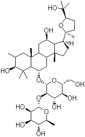 CAS # 69884-00-0, Pseudoginsenoside F11, (3b,6a,12b,24R)-20,24-Epoxy-3,12,25-trihydroxydammaran-6-yl 2-O-(6-deoxy-alpha-L-mannopyranosyl)-beta-D-glucopyranoside