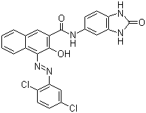 CAS 登录号：6992-11-6, 颜料棕 25, 4-[2-(2,5-二氯苯基)偶氮]-N-(2,3-二氢-2-氧代-1H-苯并咪唑-5-基)-3-羟基-2-萘甲酰胺