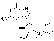 CAS 登录号：701278-07-1, 2-氨基-9-[(1S,3R,4S)-4-(二甲基苯基硅烷基)-3-羟甲基-2-亚甲基环戊基]-1,9-二氢-6H-嘌呤-6-酮