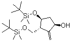 CAS 登录号：701278-56-0, (1R,3R,4S)-4-[[(叔丁基)二甲基硅烷基]氧基]-3-[[[(叔丁基)二甲基硅烷基]氧基]甲基]-2-亚甲基环戊烷醇