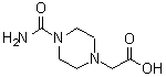 structure of CAS# 701291-01-2, 4-(Aminocarbonyl)-1-piperazineacetic acid