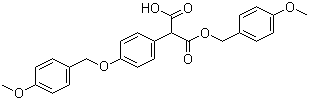 CAS # 70175-90-5, 2-[4-[(4-Methoxyphenyl)methoxy]phenyl]propanedioic acid 1-[(4-methoxyphenyl)methyl] ester, [4-[(4-Methoxyphenyl)methoxy]phenyl]propanedioic acid mono[(4-methoxyphenyl)methyl] ester