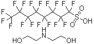 structure of CAS# 70225-14-8, 1,1,2,2,3,3,4,4,5,5,6,6,7,7,8,8,8-Heptadecafluoro-1-octanesulfonic acid compd. with 2,2'-iminobis[ethanol] (1:1)