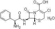 CAS # 70356-03-5, Cefaclor monohydrate, 8-(2-Amino-2-phenylacetyl)amino-4-chloro-7-oxo-2-thia-6-azabicyclo[4.2.0]oct-4-ene-5-carboxylic acid monohydrate