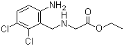 structure of CAS# 70406-92-7, N-(2,3-二氯-6-氨基苄基)甘氨酸乙酯