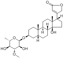 CAS # 7044-31-7, 17alpha-Neriifolin, (3beta,5beta,17alpha)-3-[(6-Deoxy-3-O-methyl-��-L-glucopyranosyl)oxy]-14-hydroxycard-20(22)-enolide