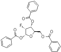 structure of CAS# 704916-12-1, 1,3,5-三-O-苯甲酰基-2-脱氧-2-氟-alpha-D-呋喃核糖