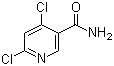 structure of CAS# 70593-57-6, 4,6-Dichloronicotinamide