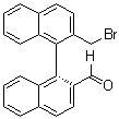 structure of CAS# 705931-85-7, (1S)-2'-(Bromomethyl)[1,1'-binaphthalene]-2-carboxaldehyde