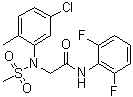 structure of CAS# 708219-39-0, 2-[(5-氯-2-甲基苯基)(甲基磺酰基)氨基]-N-(2,6-二氟苯基)乙酰胺