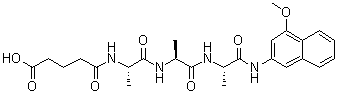 CAS # 70996-04-2, N-(4-Carboxy-1-oxobutyl)-L-alanyl-L-alanyl-N-(4-methoxy-2-naphthalenyl)-L-alaninamide