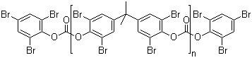 CAS # 71342-77-3, TBBPA carbonate oligomer BC58, 2,4,6-Tribromophenyl-terminated tetrabromobisphenol-A carbonate oligomer