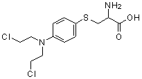 structure of CAS# 7147-15-1, S-[4-[Bis(2-chloroethyl)amino]phenyl]cysteine