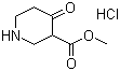 structure of CAS# 71486-53-8, 4-氧代-3-哌啶甲酸甲酯盐酸盐