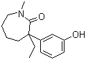 structure of CAS# 71556-74-6, 3-Ethylhexahydro-3-(3-hydroxyphenyl)-1-methyl-2H-azepin-2-one