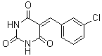 CAS # 71732-11-1, 5-(3-Chlorobenzylidene)barbituric acid, 5-(m-Chlorobenzylidene)barbituric acid, NSC 636610, NSC 95881
