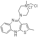 CAS # 719300-59-1, 1-(Chloromethyl)-1-methyl-4-(2-methyl-10H-thieno[2,3-b][1,5]benzodiazepin-4-yl)piperazinium chloride