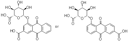 CAS 登录号：71938-10-8, 3(or 6)-羧基-9,10-二氢-9,10-二氧代-1-蒽基 beta-D-吡喃葡糖苷酸