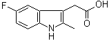 structure of CAS# 71987-67-2, (5-Fluoro-2-methyl-1H-indol-3-yl)acetic acid