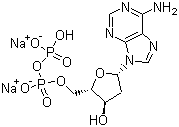 structure of CAS# 72003-83-9, 2'-Deoxyadenosine-5'-diphosphate disodium salt