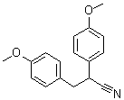 structure of CAS# 72035-46-2, 4-Methoxy-alpha-(4-methoxyphenyl)benzenepropanenitrile