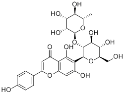 structure of CAS# 72036-50-1, 2"-O-α-L-Rhamnopyranosyl-isovitexin