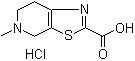 structure of CAS# 720720-96-7, 5-Methyl-4,5,6,7-tetrahydrothiazolo[5,4-c]pyridine-2-carboxylic acid hydrochloride