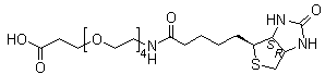 structure of CAS# 721431-18-1, 21-[(3aS,4S,6aR)-Hexahydro-2-oxo-1H-thieno[3,4-d]imidazol-4-yl]-17-oxo-4,7,10,13-tetraoxa-16-azaheneicosanoic acid