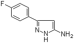 structure of CAS# 72411-52-0, 3-(4-Fluorophenyl)-1H-pyrazol-5-amine