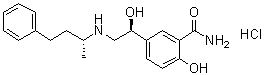 CAS # 72487-35-5, (R*,S*)-2-Hydroxy-5-[1-hydroxy-2-[(1-methyl-3-phenylpropyl)amino]ethyl]benzamide monohydrochloride