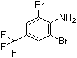 structure of CAS# 72678-19-4, 2,6-二溴-4-三氟甲基苯胺