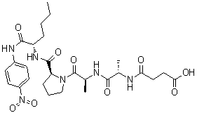 CAS # 72682-72-5, N-(3-Carboxy-1-oxopropyl)-L-alanyl-L-alanyl-L-prolyl-N-(4-nitrophenyl)-L-norleucinamide