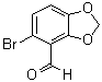 structure of CAS# 72744-54-8, 5-Bromo-1,3-benzodioxole-4-carboxaldehyde