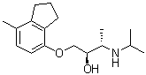structure of CAS# 72795-19-8, (2R,3S)-rel-1-[(2,3-Dihydro-7-methyl-1H-inden-4-yl)oxy]-3-[(1-methylethyl)amino]-2-butanol